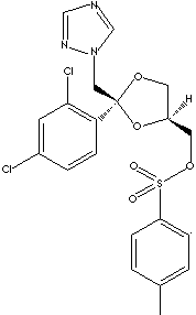 cis-[2-(2,4-Dichlorophenyl)-2- (1H-triazol-1-yl- methyl)-1,3-dioxolane-4-yl]methyl tosylate