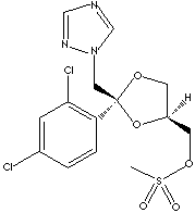 cis-[2-(2,4-Dichlorophenyl)-2- (1H-triazol-1-yl- methyl)-1,3-dioxolane-4-yl]methyl mesylate